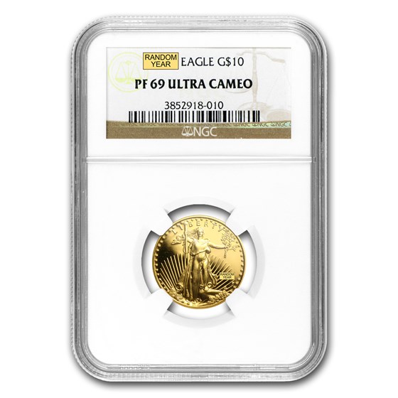 1/4 oz Proof Gold American Eagle PF-69 NGC (Random Year) 1/4 oz Proof Gold American Eagle PF-69 NGC (Random Year)